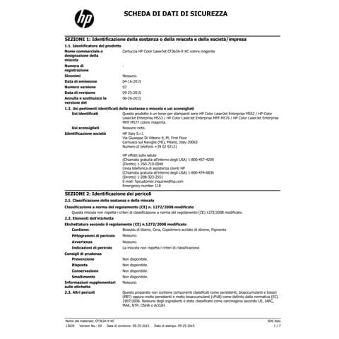 Toner alta capacità 508X HP magenta  CF363X